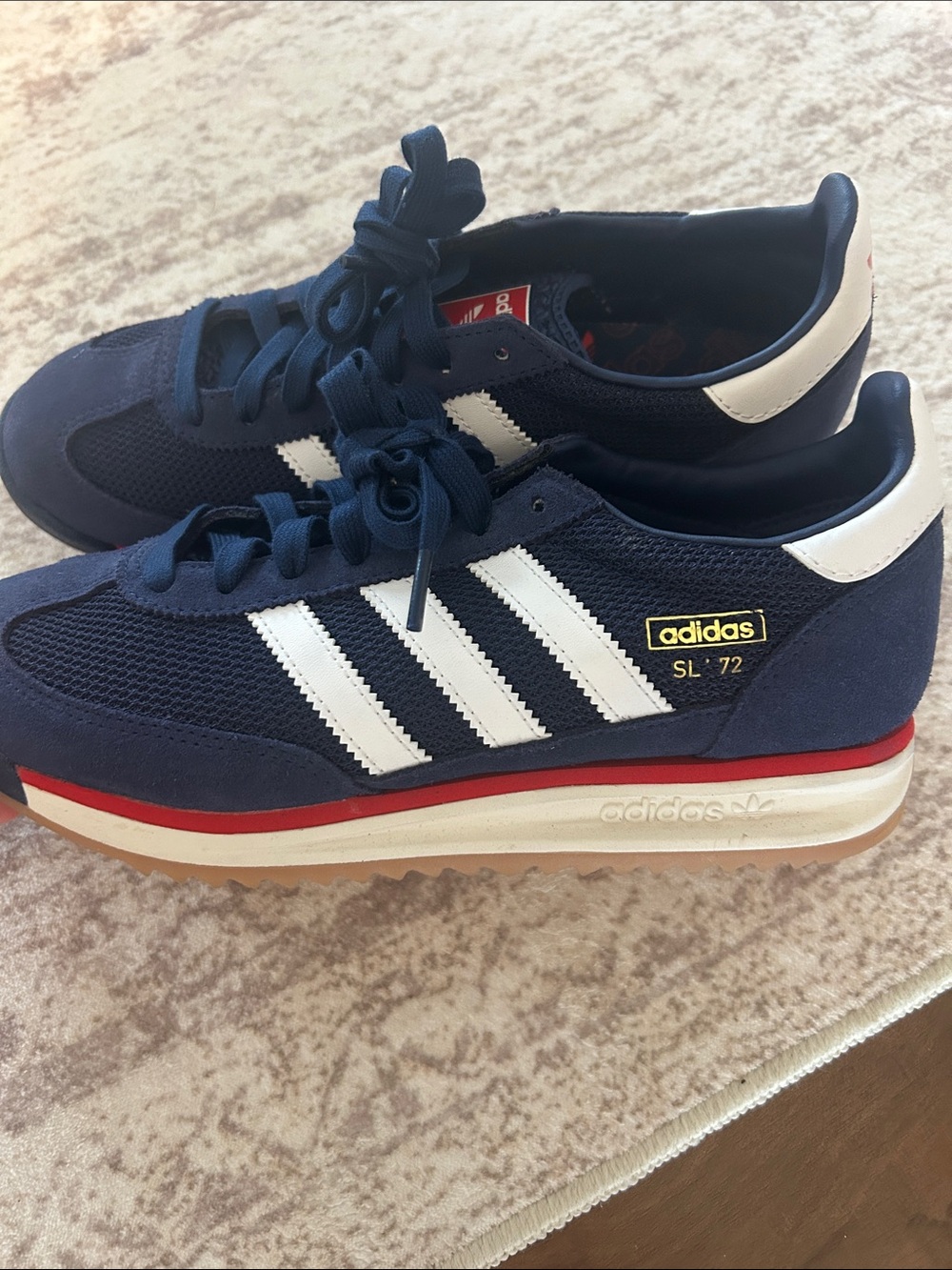 adidas SL '72 Men's Navy White Red Accent Retro Runner